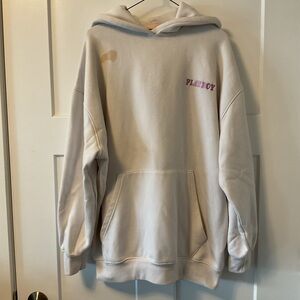 Missguided Cream Hoodie with Pink Tag